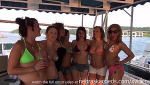 Hot girls home video flashing and naked partying on vacation