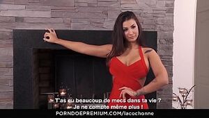LA COCHONNE - Naughty Latina deepthroats French cock and eats cum