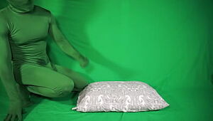 Covid Ghost Fucks Pillow One Last Time - Paranormal Pillow Play / Haunted Hump - Liminal Space Jam (Greenscreen Morphsuit Zentai) [Geraldo Rivera - jankASMR]