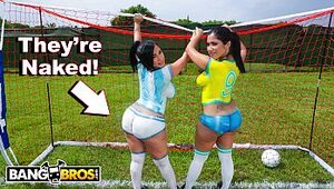 BANGBROS - Sexy Latina Pornstars With Big Asses Play Soccer And Get Fucked