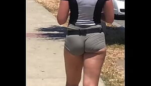 Jiggly, Perky Cheeks & Wedgie in Booty Shorts!